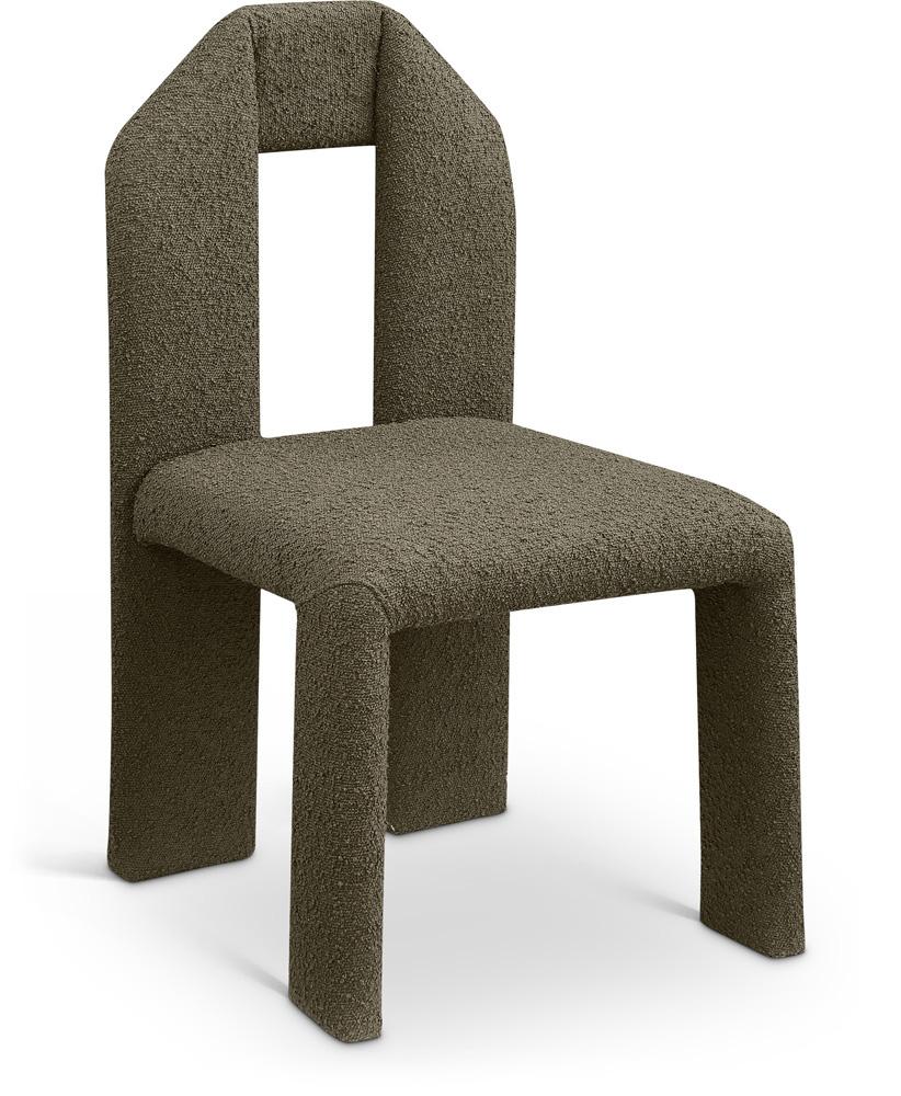 Meridian Furniture - Bennett Olive Boucle Fabric Dining Chair (Set of 2) - 997Olive-C veiw 1