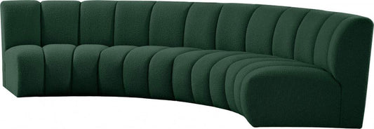 Meridian Furniture - Infinity Green Boucle Fabric 4pc. Modular Sectional - 643Green-4PC veiw 2