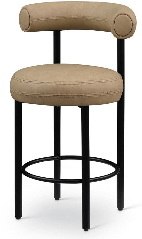 Meridian Furniture - Bordeaux Tan Vegan Leather Counter Stool (Set of 2) - 898Tan-C veiw 1