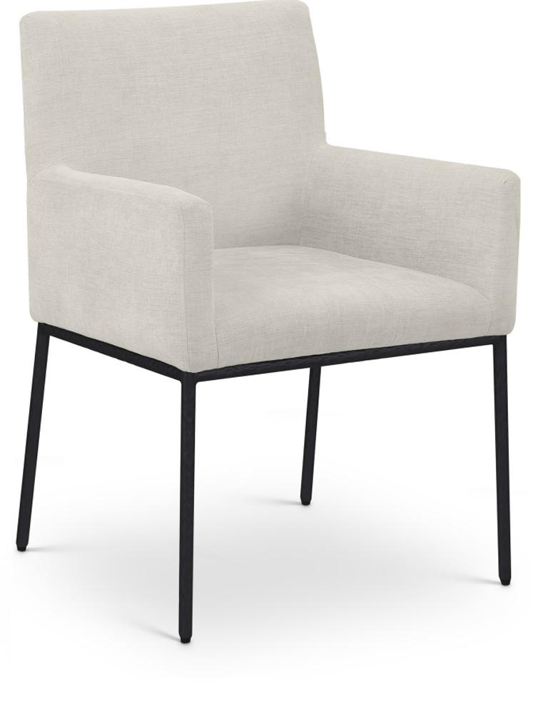 Meridian Furniture - Reeves Cream Chenille Fabric Dining Chair (Set of 2) - 11001Cream-C veiw 1
