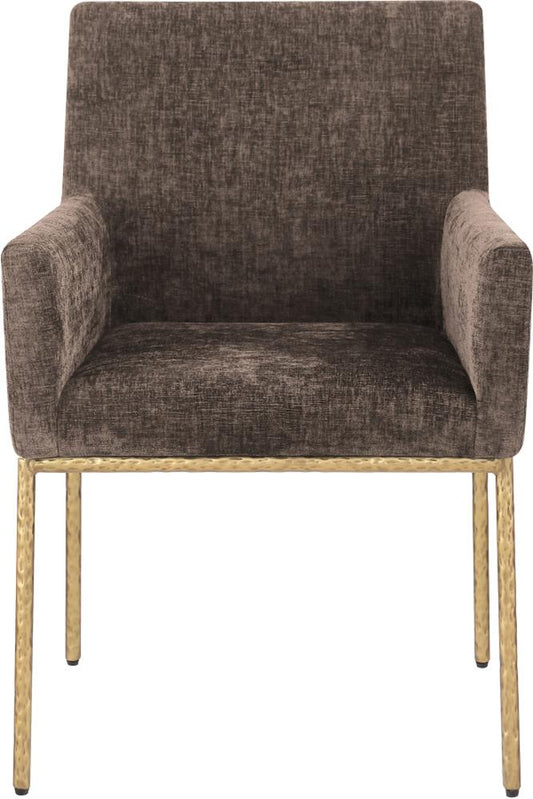 Meridian Furniture - Reeves Brown Chenille Fabric Dining Chair (Set of 2) - 11002Brown-C veiw 2
