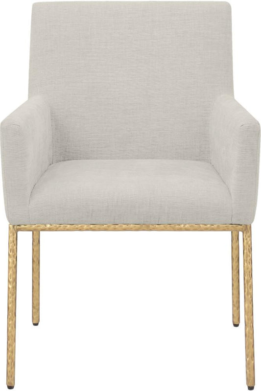 Meridian Furniture - Reeves Cream Chenille Fabric Dining Chair (Set of 2) - 11002Cream-C veiw 2