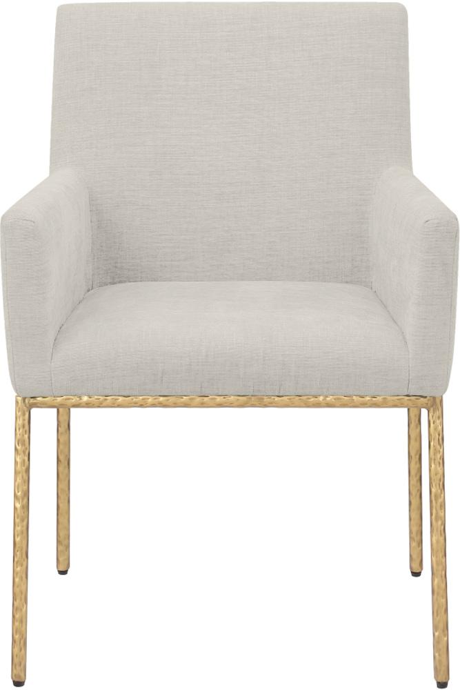 Meridian Furniture - Reeves Cream Chenille Fabric Dining Chair (Set of 2) - 11002Cream-C veiw 2