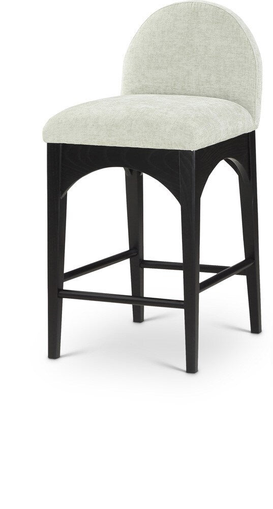 Meridian Furniture - Waldorf Mint Chenille Fabric Stool - 392Mint-C veiw 1
