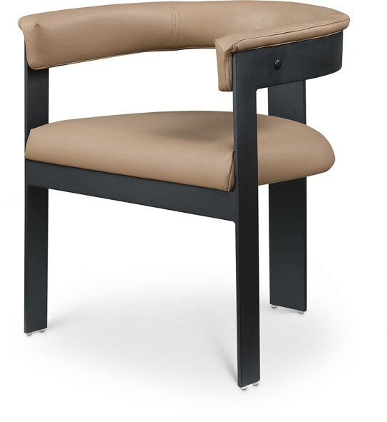 Meridian Furniture - Romeo Tan Vegan Leather Dining Chair (Set of 2) - 470Tan-C veiw 1