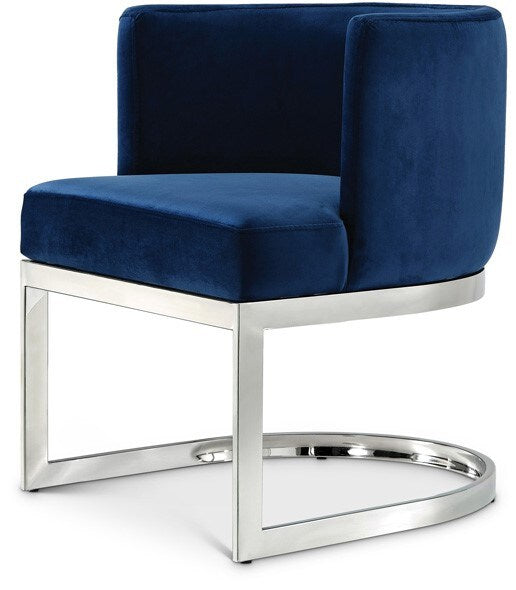 Meridian Furniture - Gianna Navy Velvet Dining Chair - 734Navy-C veiw 1