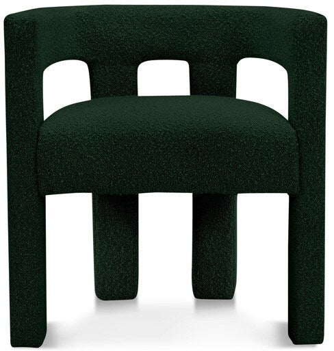 Meridian Furniture - Athena Green Boucle Fabric Accent/Dining Chair - 864Green-C veiw 1