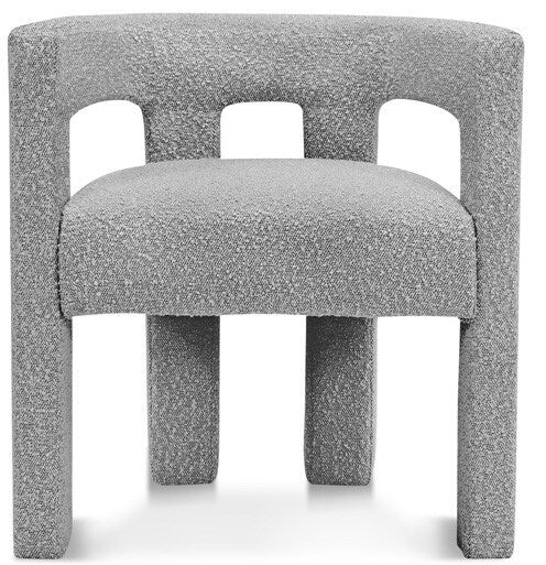 Meridian Furniture - Athena Grey Boucle Fabric Accent/Dining Chair - 864Grey-C veiw 1