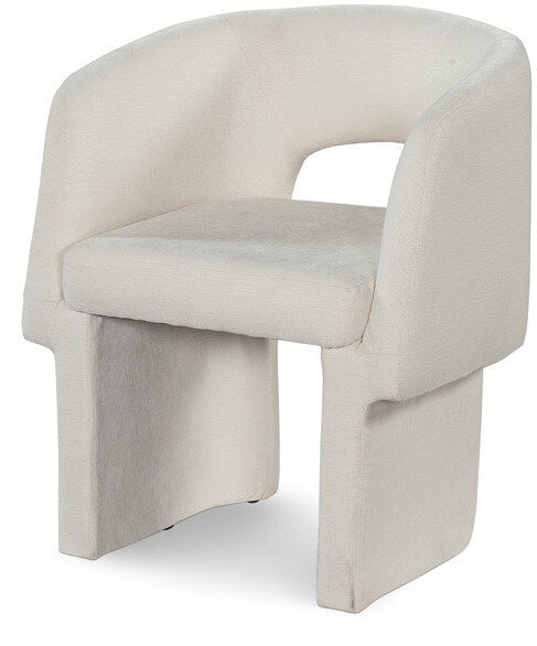 Meridian Furniture - Emmet Cream Chenille Fabric Dining Chair / Accent Chair - 439Cream-C veiw 1