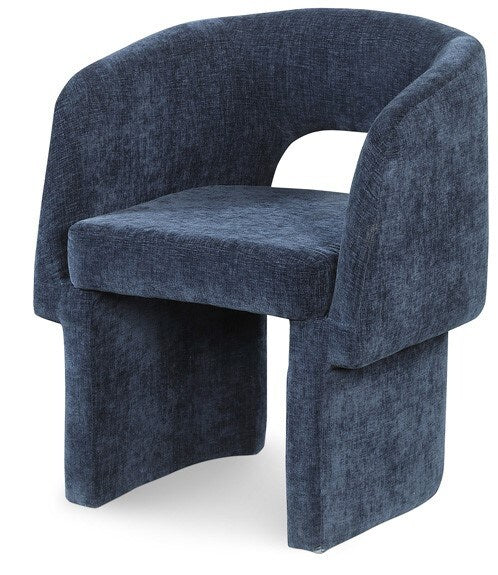 Meridian Furniture - Emmet Navy Chenille Fabric Dining Chair / Accent Chair - 439Navy-C veiw 1