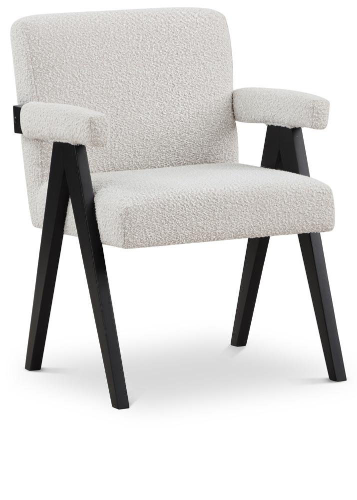 Meridian Furniture - Woodloch Cream Boucle Fabric Accent Chair - 481Cream veiw 1