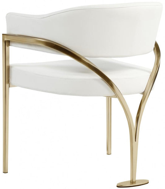 Meridian Furniture - Madelyn Cream Vegan Leather Dining Chair (Set of 2) - 553Cream-C veiw 2