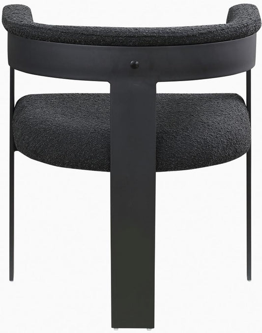 Meridian Furniture - Romeo Black Boucle Fabric Dining Chair (Set of 2) - 471Black-C veiw 2