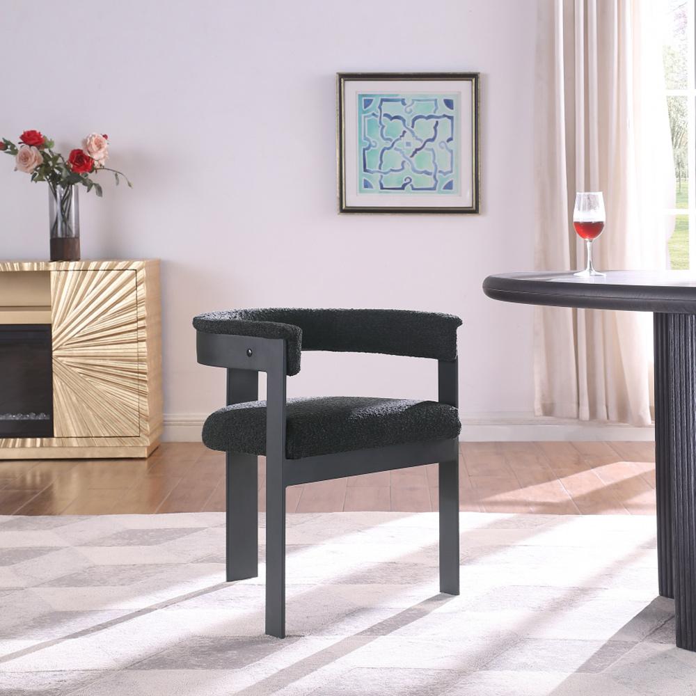 Meridian Furniture - Romeo Black Boucle Fabric Dining Chair (Set of 2) - 471Black-C veiw 6
