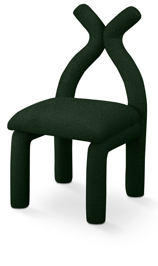 Meridian Furniture - Xena Green Boucle Fabric Accent/Dining Chair - 884Green-C veiw 1