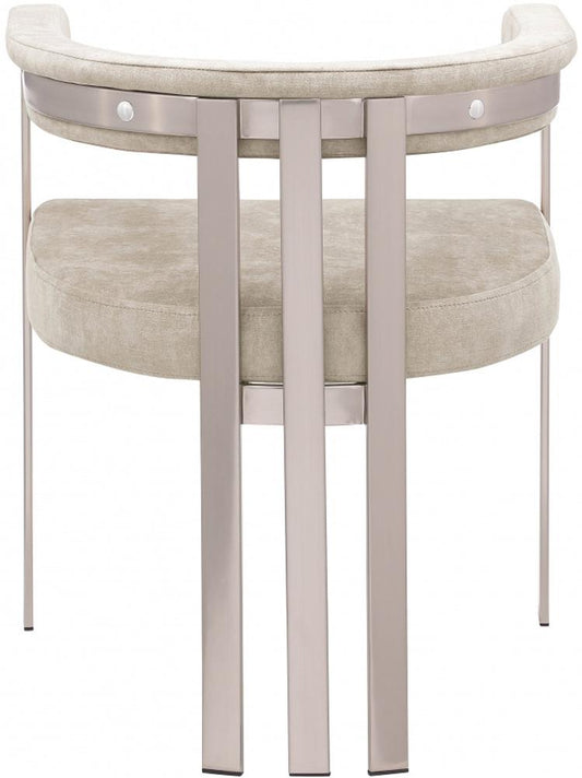 Meridian Furniture - Marcello Beige Velvet Dining Chair (Set of 2) - 938Beige-C veiw 2