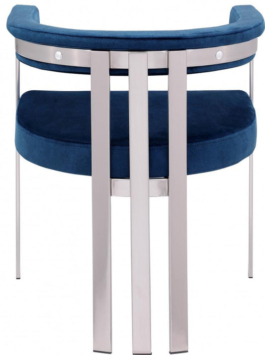 Meridian Furniture - Marcello Navy Velvet Dining Chair (Set of 2) - 938Navy-C veiw 2