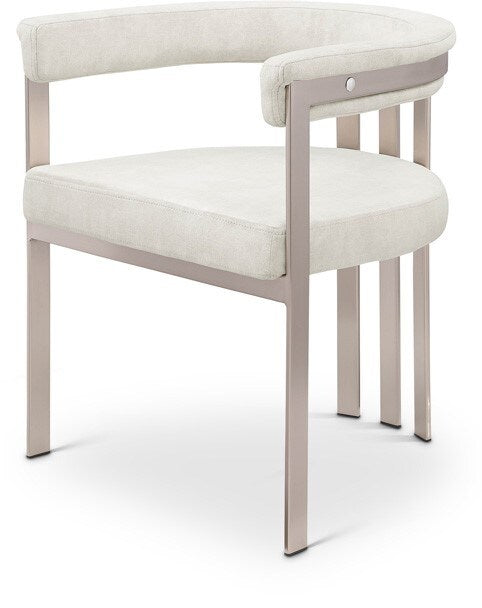 Meridian Furniture - Marcello Stone Velvet Dining Chair (Set of 2) - 938Stone-C veiw 1