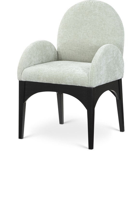 Meridian Furniture - Waldorf Mint Chenille Fabric Dining Chair - 378Mint-AC veiw 1