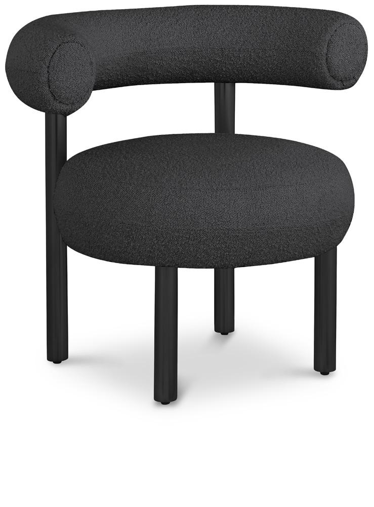 Meridian Furniture - Bordeaux Black Boucle Fabric Accent Chair - 495Black veiw 1