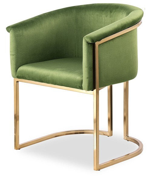 Meridian Furniture - Tierra Olive Velvet Dining Chair - 758Olive-C veiw 1