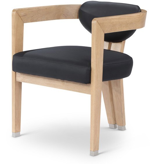 Meridian Furniture - Carlyle Black Vegan Leather Dining Chair - 564Black-C veiw 1