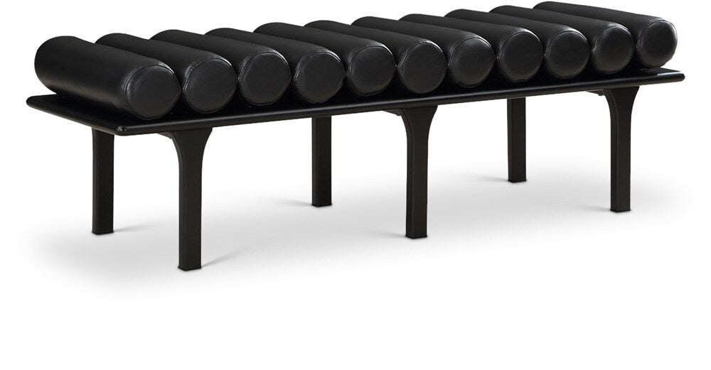 Meridian Furniture - Landon Black Vegan Leather Bench - 22008Black veiw 1