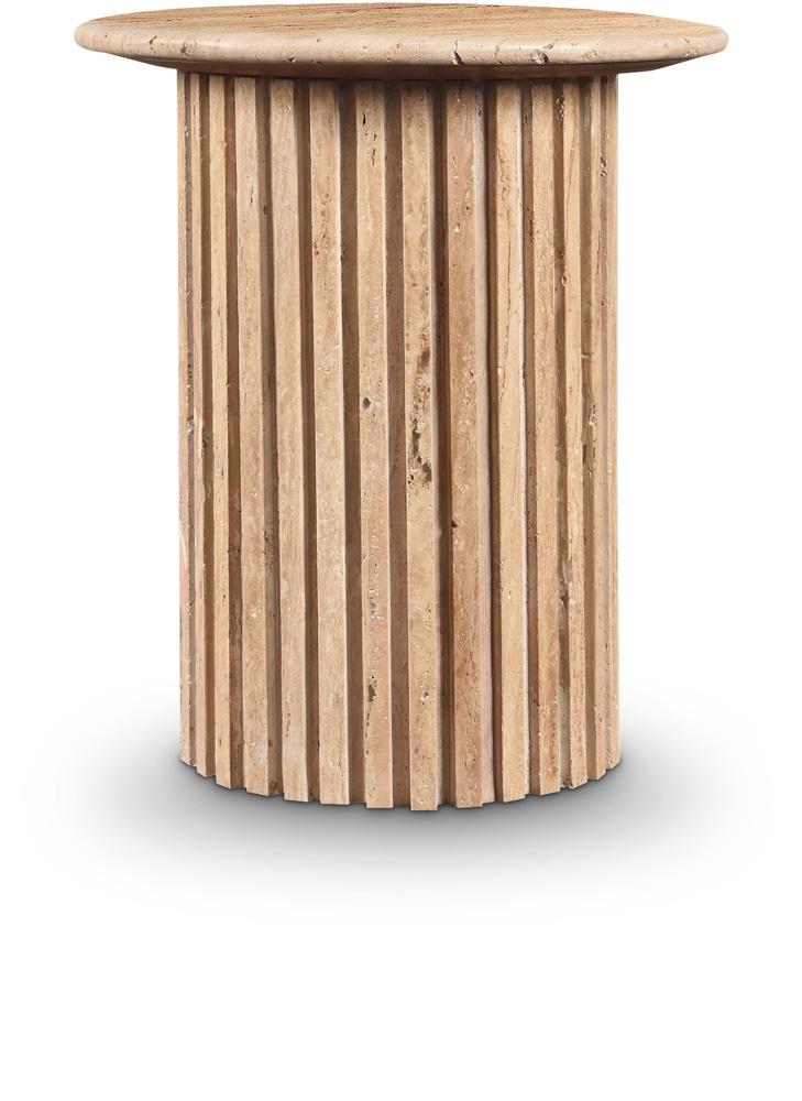Meridian Furniture - Genoa Beige End Table - 248Travertine-ET veiw 1