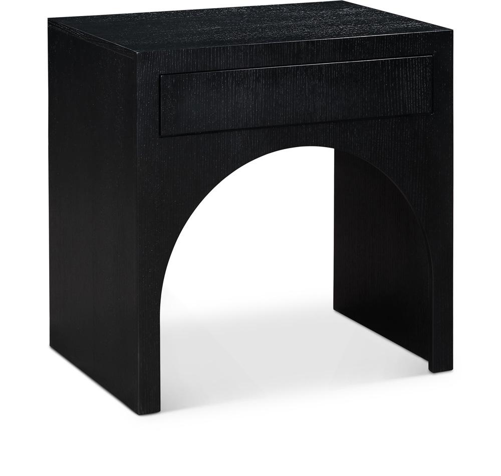 Meridian Furniture - August Black Night Stand - 388Black-NS veiw 1