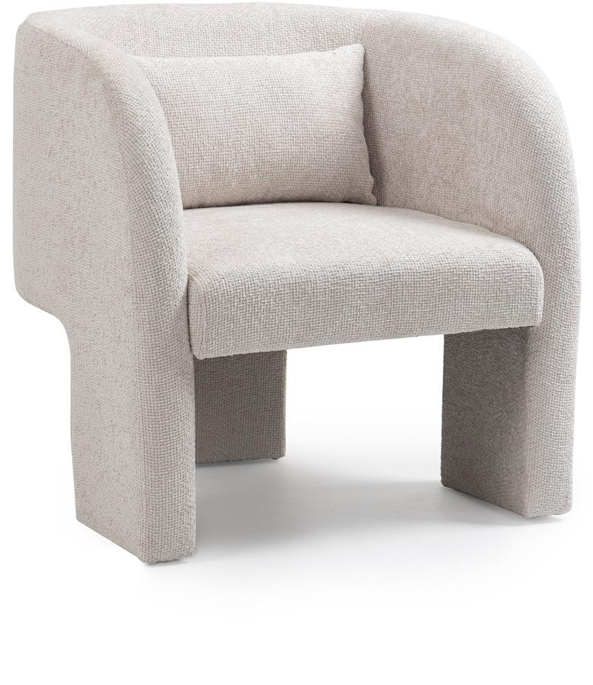 Meridian Furniture - Sawyer Cream Chenille Fabric Accent Chair - 493Cream veiw 1