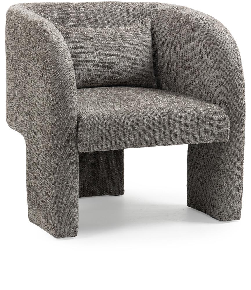 Meridian Furniture - Sawyer Grey Chenille Fabric Accent Chair - 493Grey veiw 1