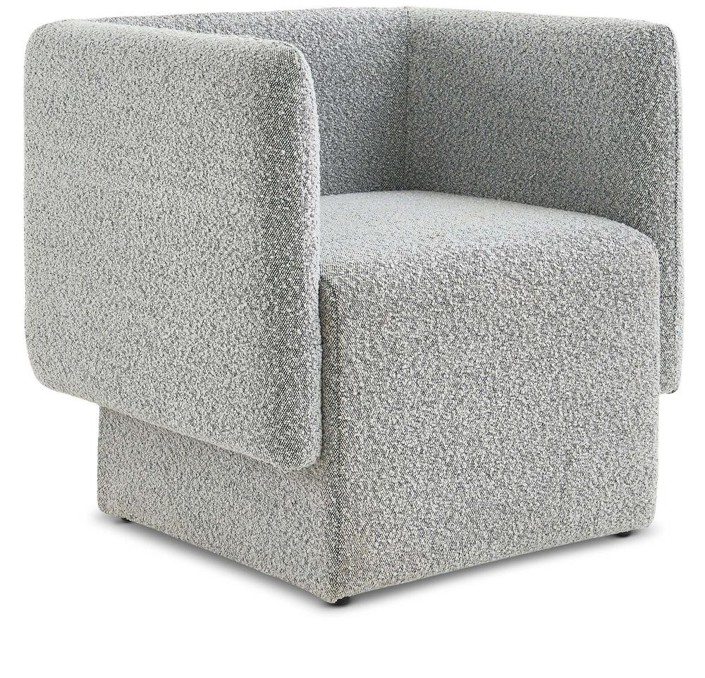Meridian Furniture - Vera Grey Boucle Fabric Accent Chair - 575Grey veiw 1