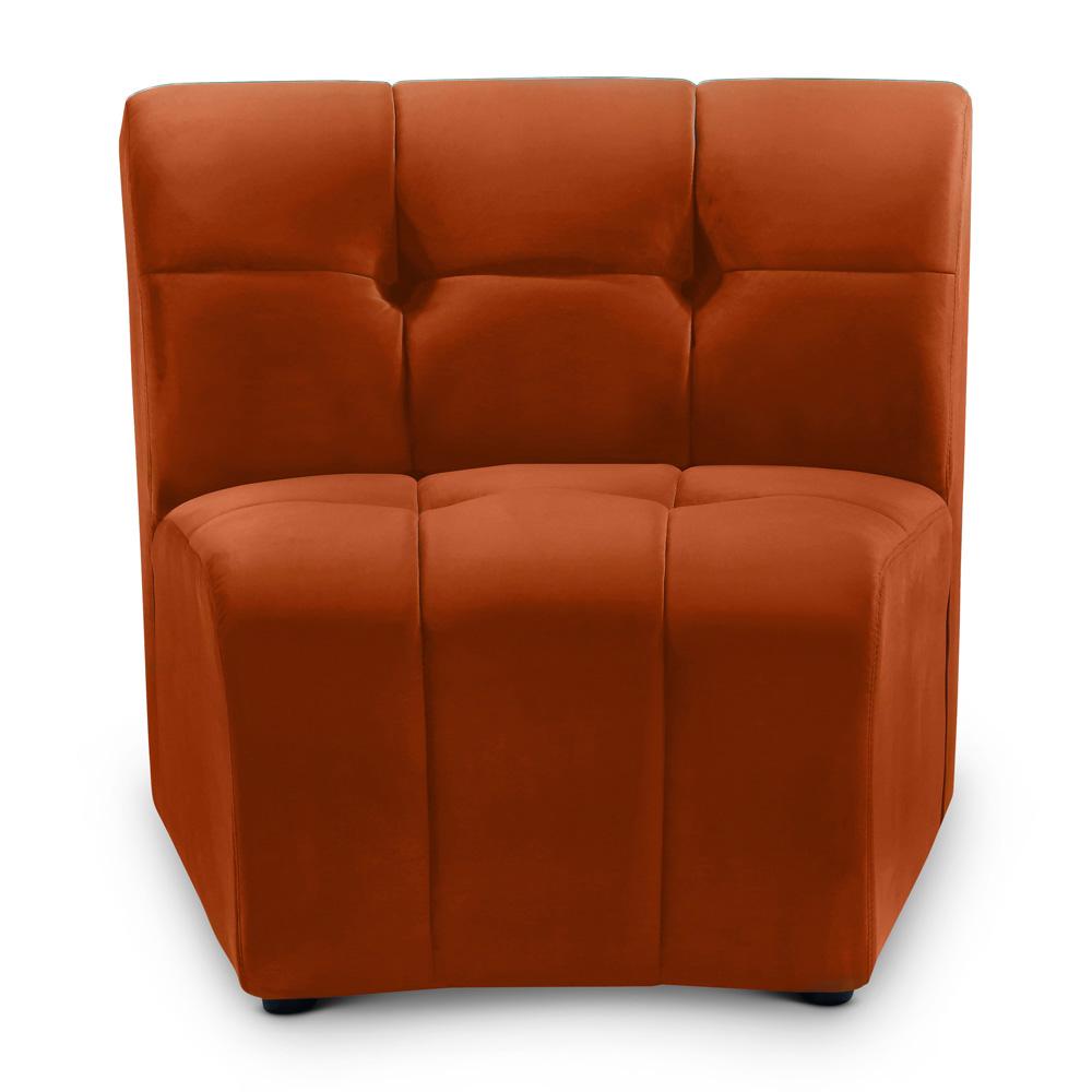 Meridian Furniture - Limitless Cognac Velvet Modular Chair - 645Cognac-C veiw 1