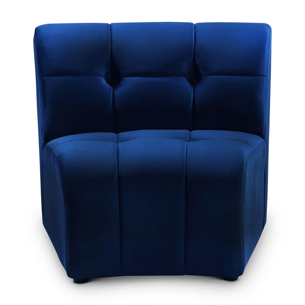 Meridian Furniture - Limitless Navy Velvet Modular Chair - 645Navy-C veiw 1