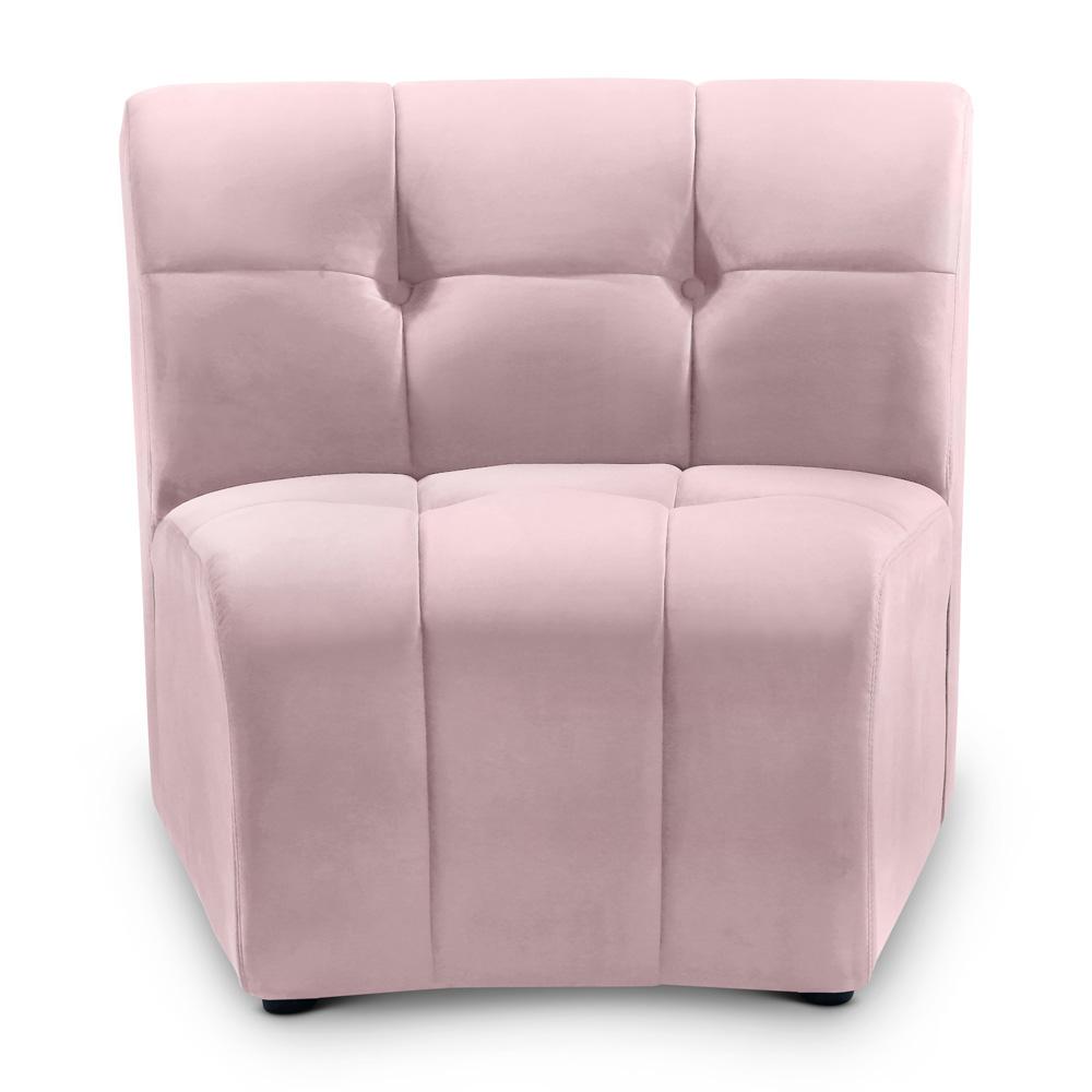 Meridian Furniture - Limitless Pink Velvet Modular Chair - 645Pink-C veiw 1