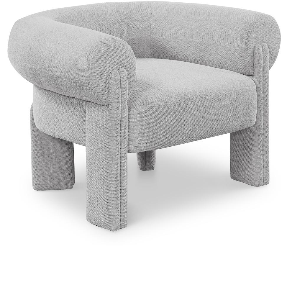 Meridian Furniture - Stefano Grey Polyester Fabric Accent Chair - 482Grey veiw 1