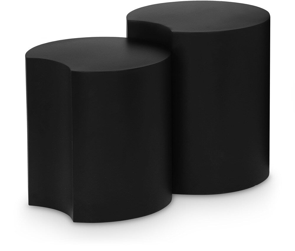 Meridian Furniture - Dimple Black End Table - 2Pc - 99081Black-2C veiw 1