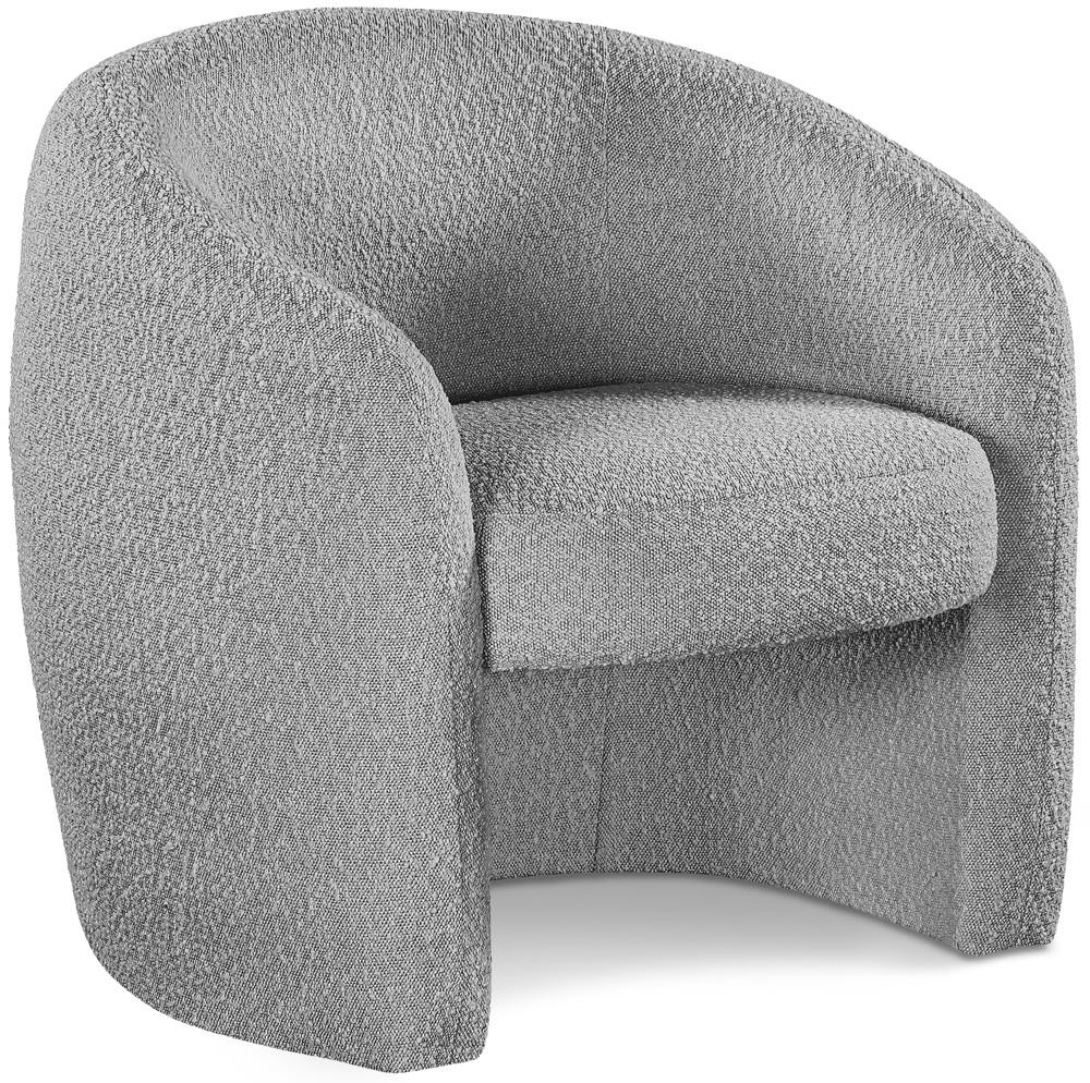 Meridian Furniture - Acadia Grey Boucle Fabric Accent Chair - 543Grey veiw 1