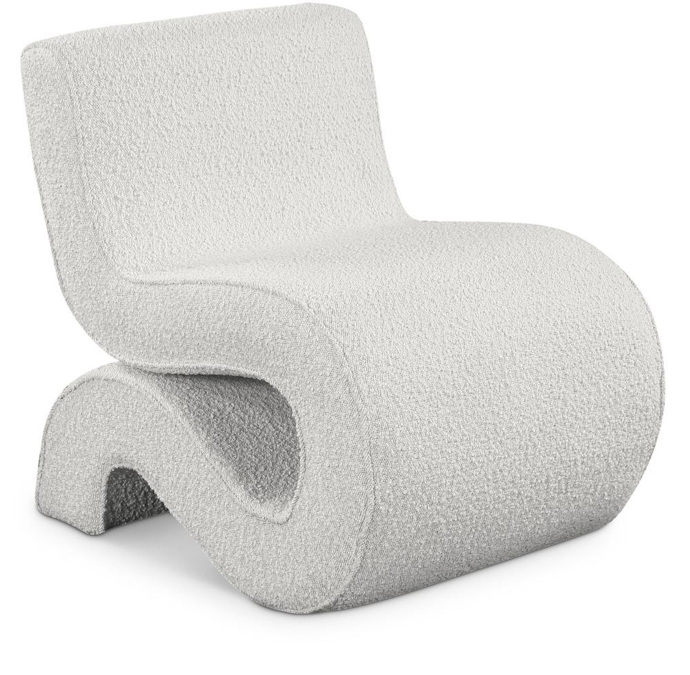 Meridian Furniture - Desiree Cream Boucle Fabric Accent Chair - 599Cream veiw 1