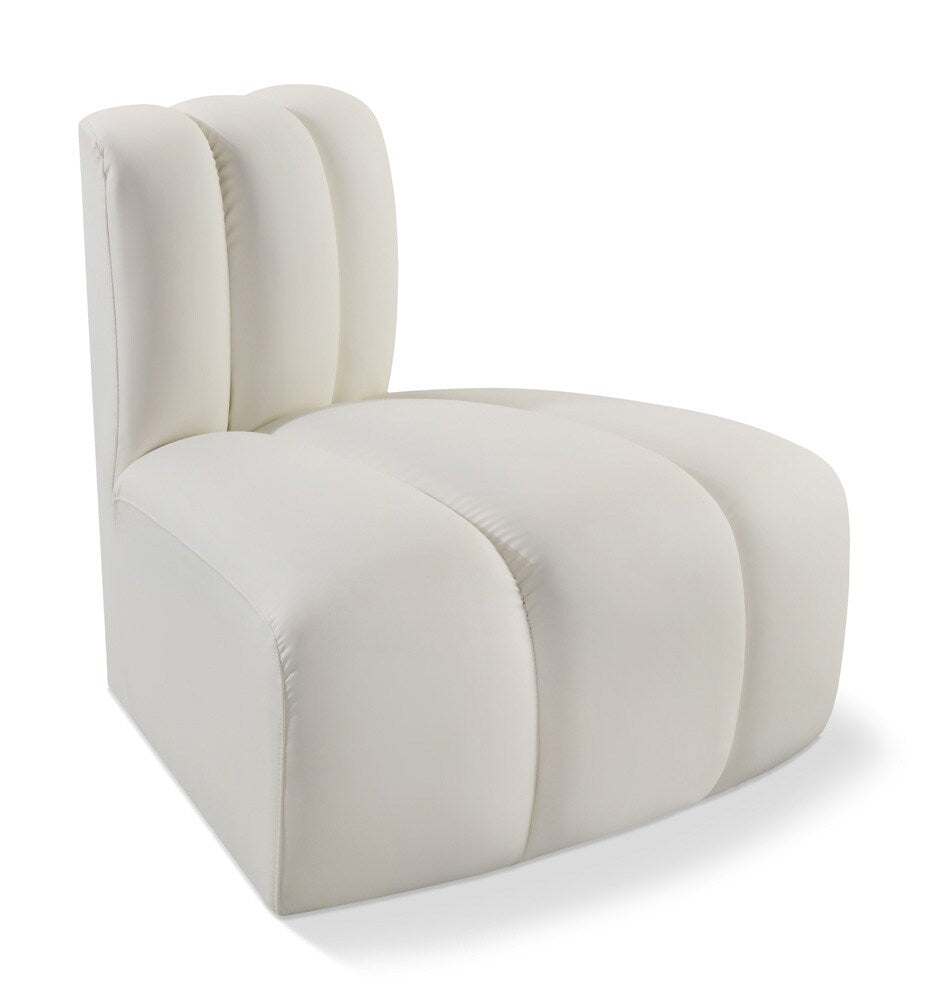 Meridian Furniture - Arc Cream Vegan Leather Reverse Corner - 101Cream-RC veiw 1