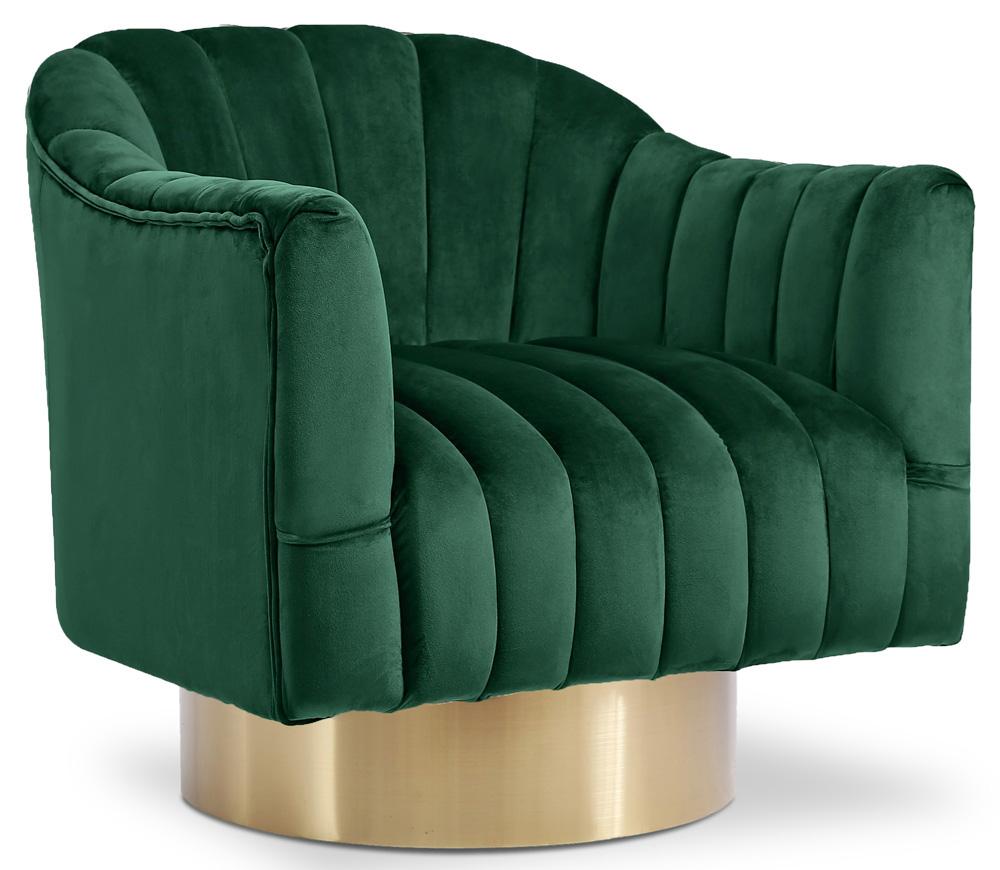 Meridian Furniture - Farrah Green Velvet Accent Chair - 520Green veiw 1