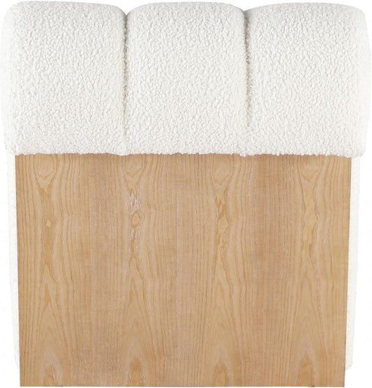 Meridian Furniture - Swoon Cream Faux Sheepskin Accent Chair - 571Cream veiw 2