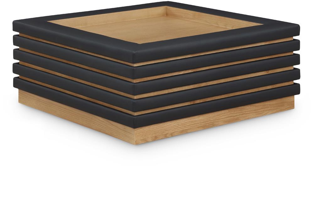 Meridian Furniture - Rory Black Vegan Leather Coffee Table - 210Black-CT veiw 1