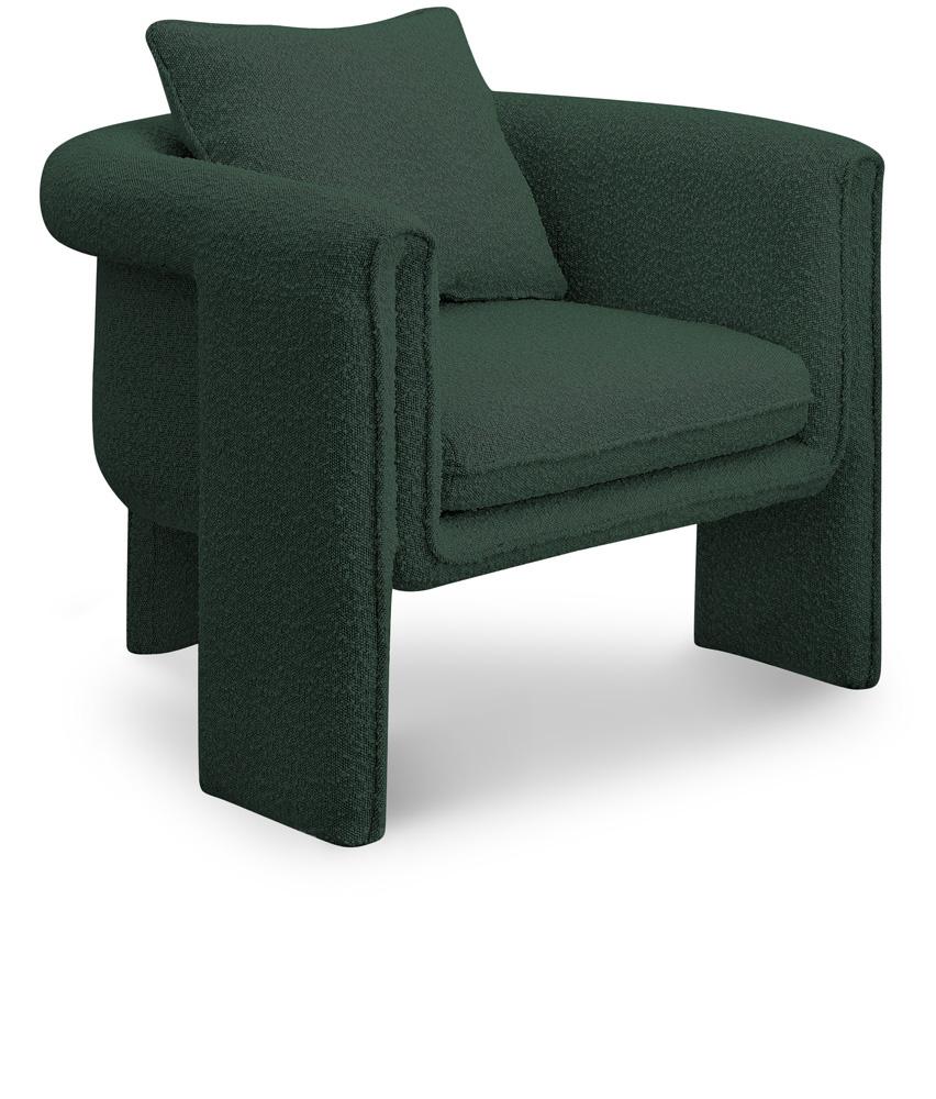 Meridian Furniture - Stylus Green Boucle Fabric Accent Chair - 425Green veiw 1