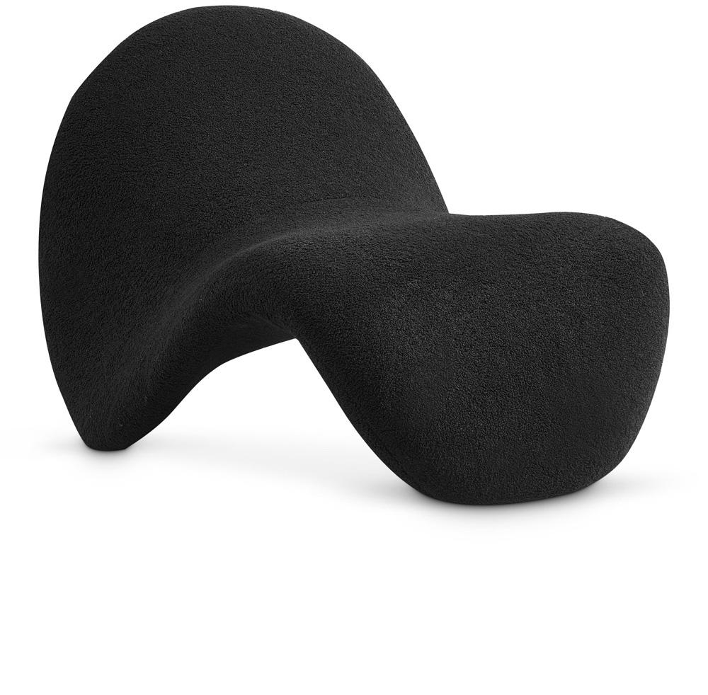 Meridian Furniture - Theodore Black Fur Accent Chair - 548Black veiw 1