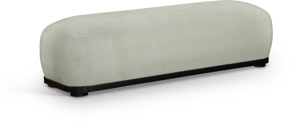 Meridian Furniture - Calum Mint Chenille Fabric Bench - 22088Mint veiw 1