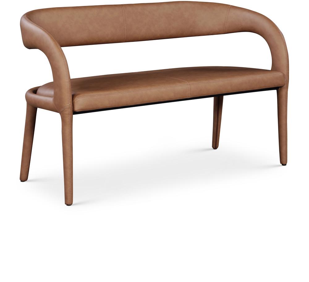 Meridian Furniture - Sylvester Brown Vegan Leather Bench - 988Brown veiw 1