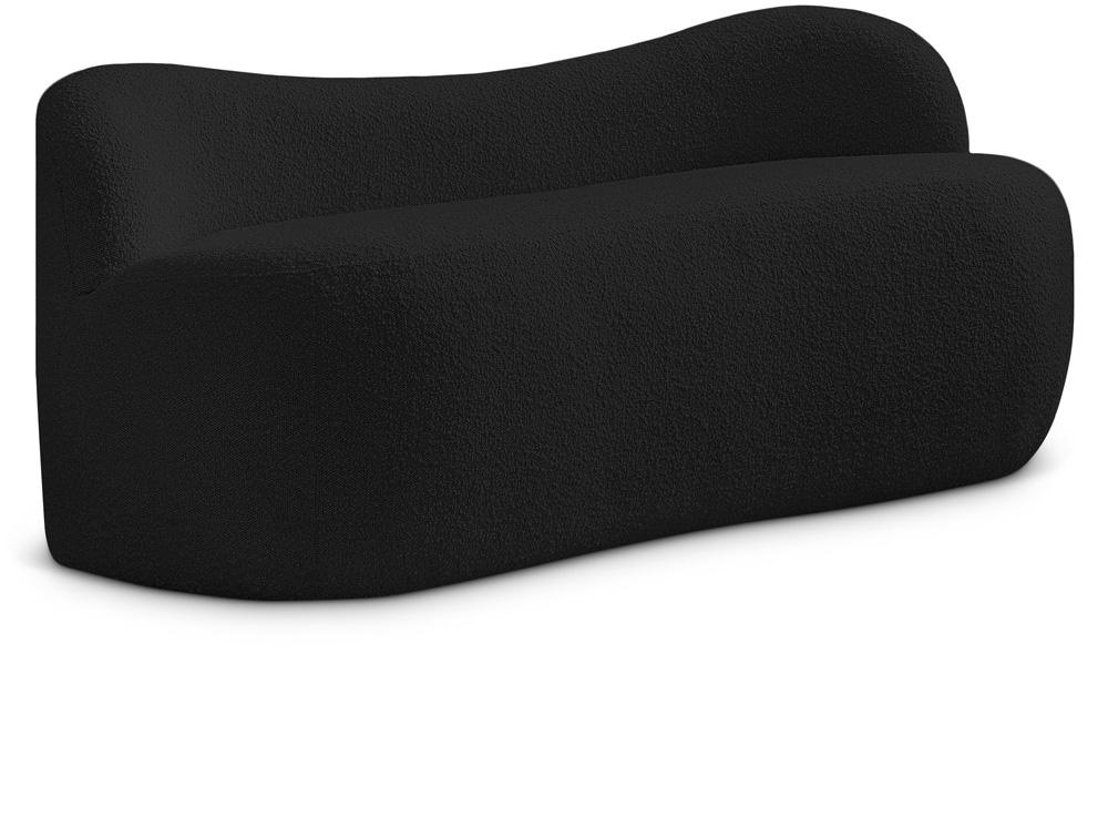 Meridian Furniture - Flair Black Boucle Fabric Bench - 119Black veiw 1