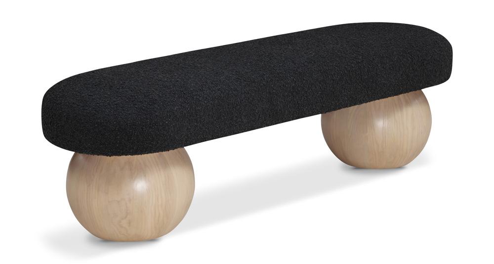 Meridian Furniture - Bowie Black Bench - 22042Black veiw 1