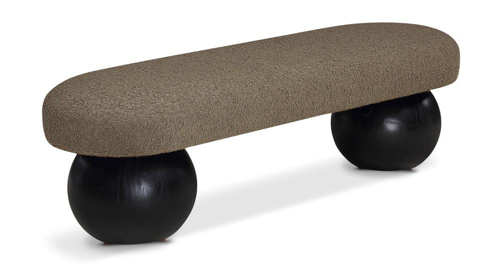 Meridian Furniture - Bowie Olive Bench - 22043Olive veiw 1